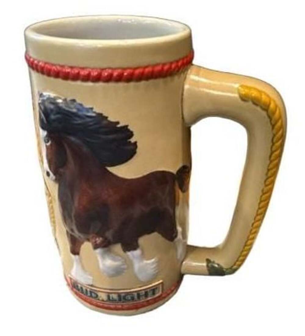 Bud Light Anheuser Busch Ceramarte Clydesdales Stein